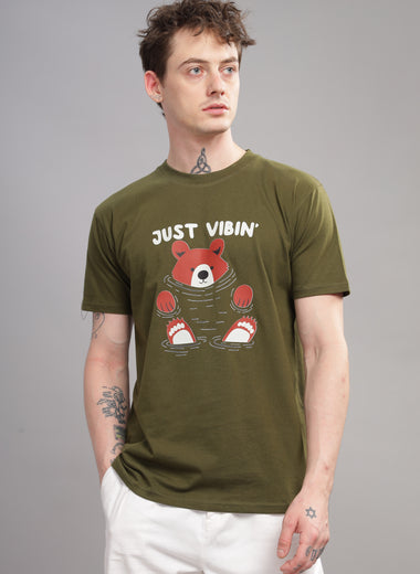 Just Vibin Round Neck Tshirt