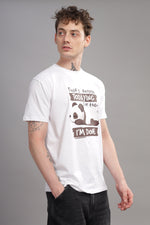 Lazy Panda Printed Round Neck Tshirt