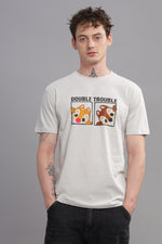 Double Trouble Round Neck T- Shirt