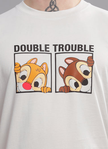 Double Trouble Round Neck T- Shirt