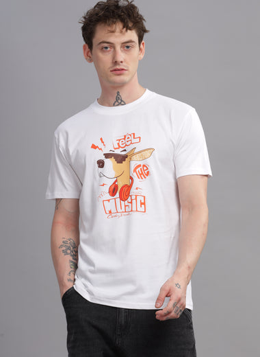 Feel The Music Round Neck T-shirt