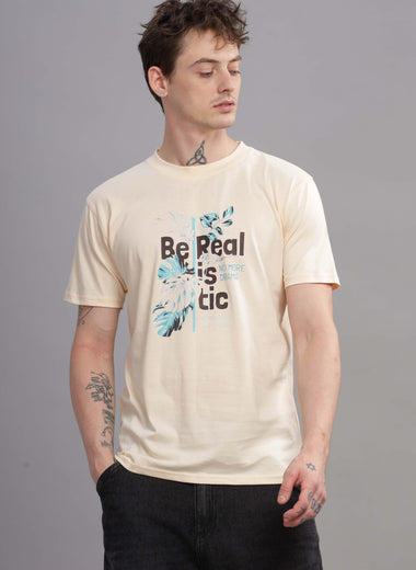 Be Realistic Round Neck T-shirt