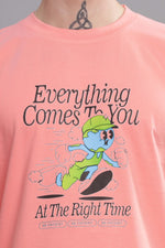 Everything Comes To You at Right Time Round Neck T-shirt