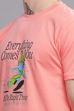 Everything Comes To You at Right Time Round Neck T-shirt