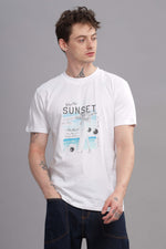 Hello Sunset Round Neck T-shirt