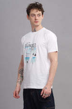 Hello Sunset Round Neck T-shirt