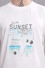 Hello Sunset Round Neck T-shirt