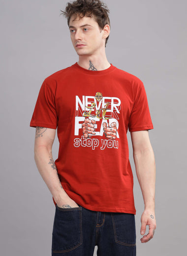 Never Let Fear Stop You Round Neck T-Shirt