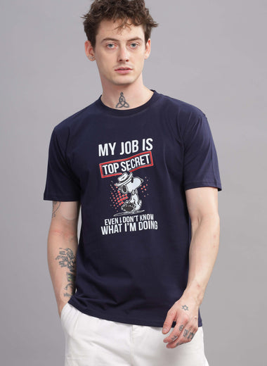 My Job Is Top Secret Round Neck T-Shirt