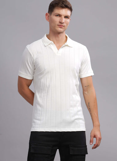 White Vibe Shift Polo