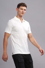 White Vibe Shift Polo