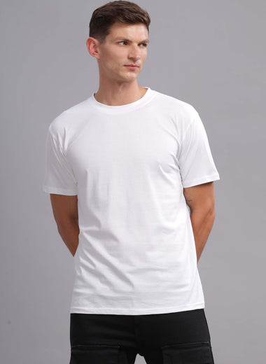 White Round Neck T-shirt