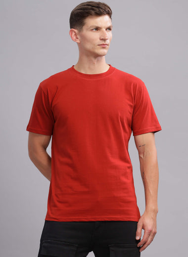 Red Round Neck T-shirt