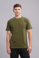 Olive Round Neck T-shirt