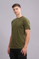 Olive Round Neck T-shirt