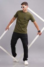 Olive Round Neck T-shirt