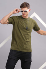 Olive Round Neck T-shirt