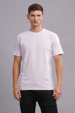 Lilac Half Sleeve Round Neck T-Shirt