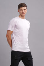 Lilac Half Sleeve Round Neck T-Shirt