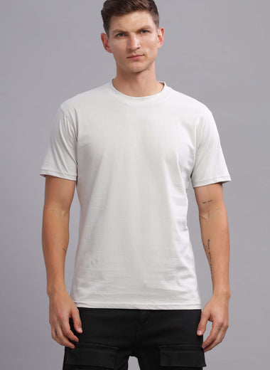 Light Grey Round Neck T-shirt