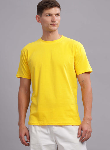 Yellow Round Neck T-shirt