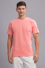 Peach Round Neck T-shirt