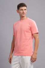 Peach Round Neck T-shirt