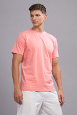 Peach Round Neck T-shirt