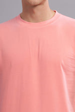 Peach Round Neck T-shirt