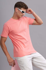 Peach Round Neck T-shirt