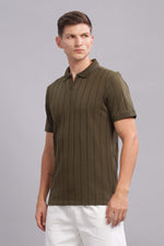 Olive Green Vibe Shift Polo