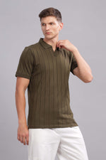 Olive Green Vibe Shift Polo