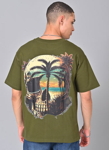 Skull Island Oversized Tee - Rugged Comfort, Adventure-Ready Style