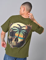 Skull Island Oversized Tee - Rugged Comfort, Adventure-Ready Style