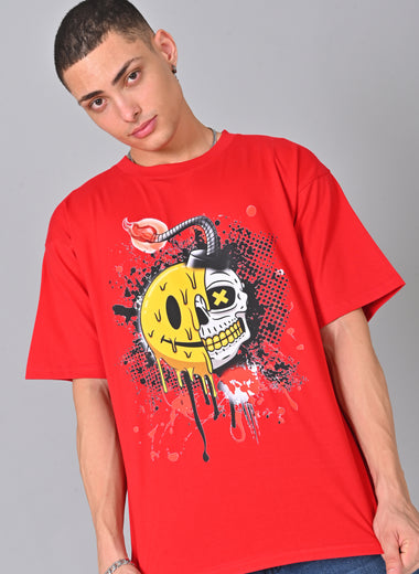 Deadly Smile Oversized Tee - Edgy Style, Uncompromising Comfort